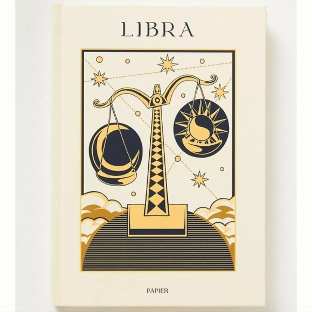 Anthropologie x Papier Libra Astrology Hardcover Journal Notebook NEW